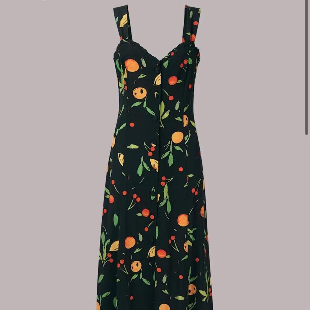 Whistles fruit print midi dress